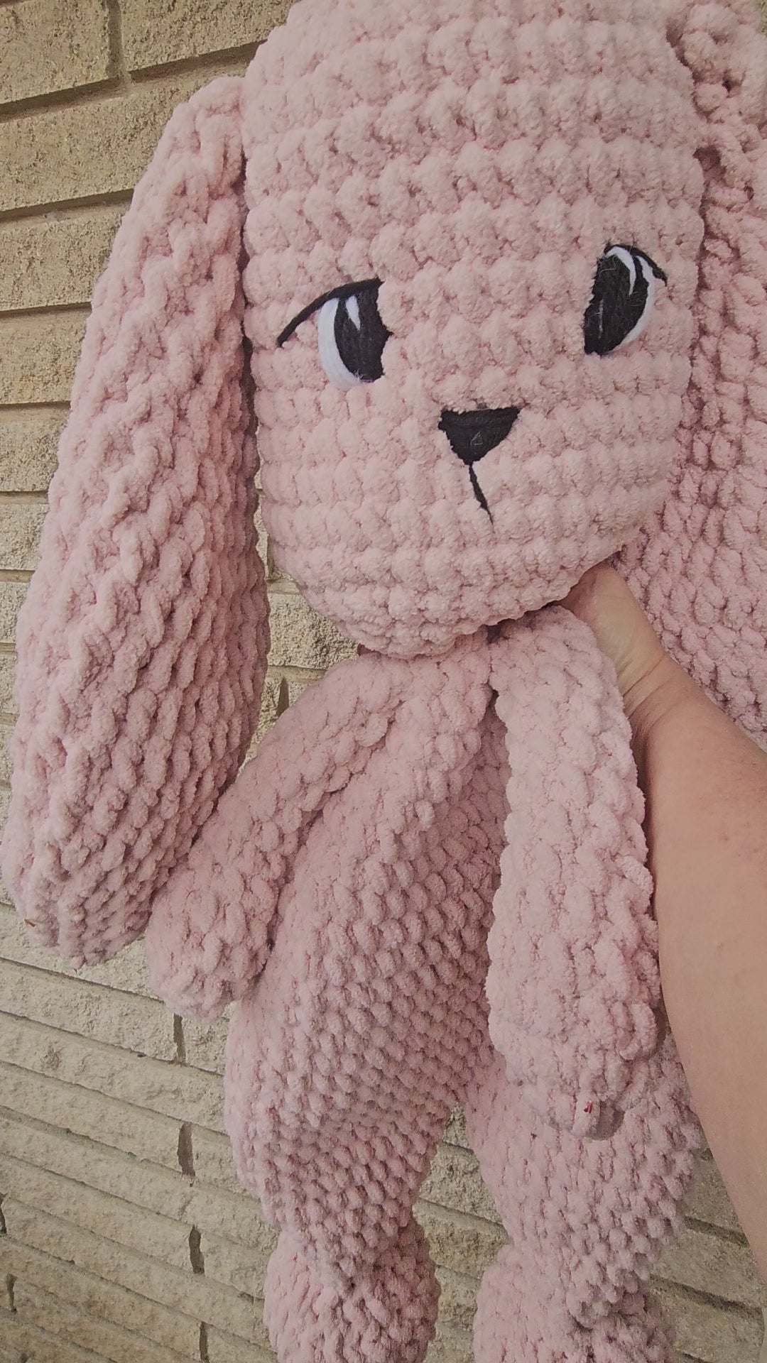 large crochet bunny lovey